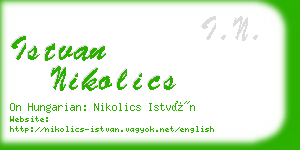 istvan nikolics business card